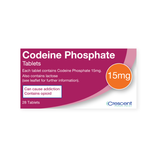Codeine Phosphate 15mg - Pain Relief Medicine by Crescent Pharma | MedsForLess